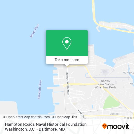 Hampton Roads Naval Historical Foundation map