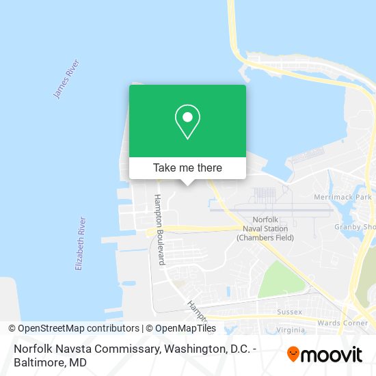 Norfolk Navsta Commissary map