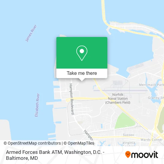 Armed Forces Bank ATM map