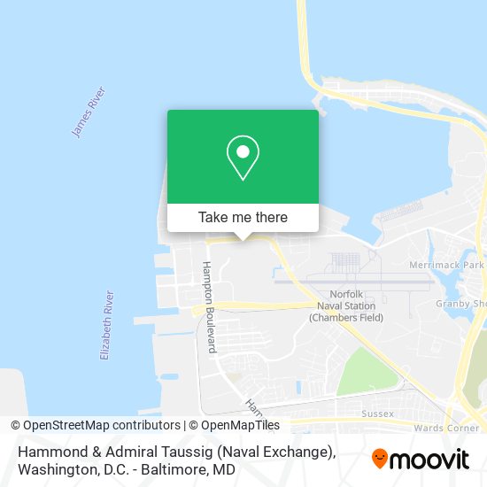 Hammond & Admiral Taussig (Naval Exchange) map