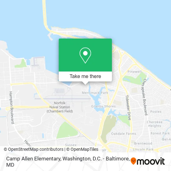 Camp Allen Elementary map