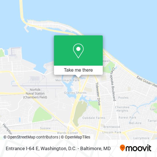 Entrance I-64 E map