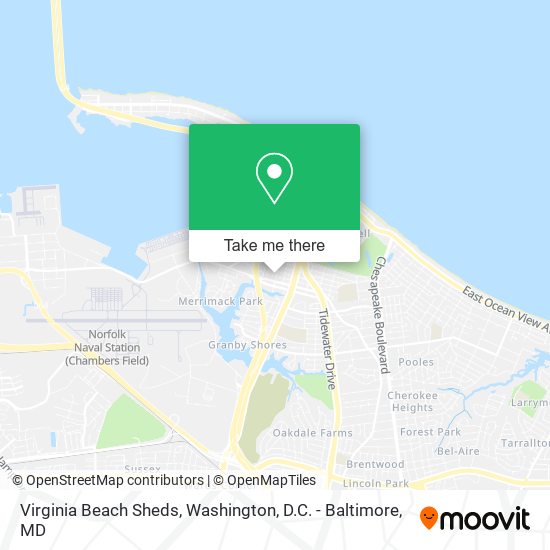 Mapa de Virginia Beach Sheds