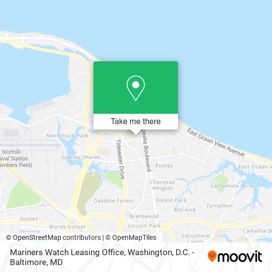 Mariners Watch Leasing Office map