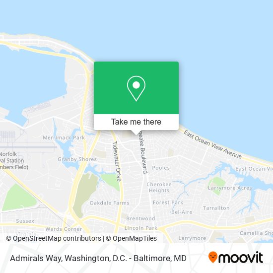 Admirals Way map
