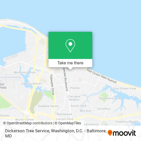 Dickerson Tree Service map