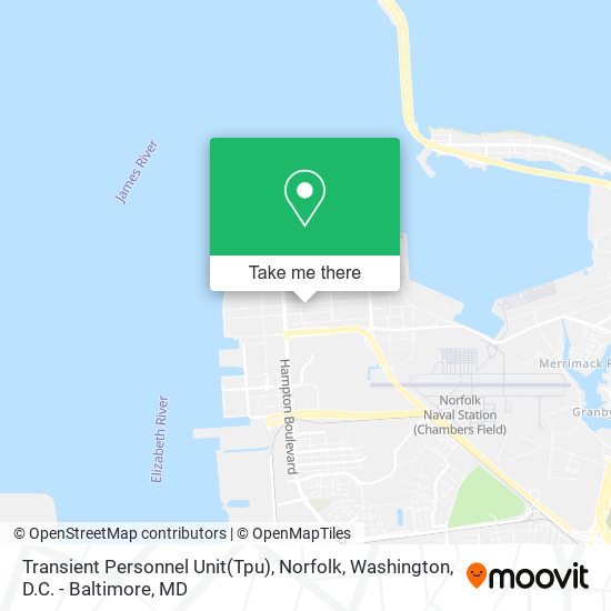 Mapa de Transient Personnel Unit(Tpu), Norfolk
