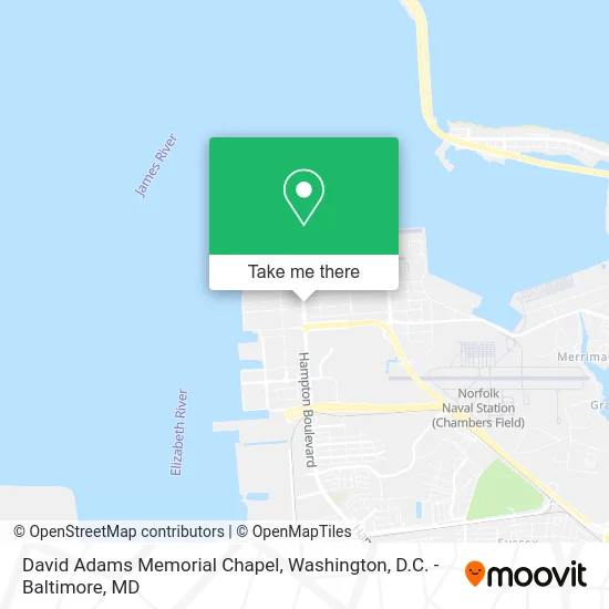 David Adams Memorial Chapel map