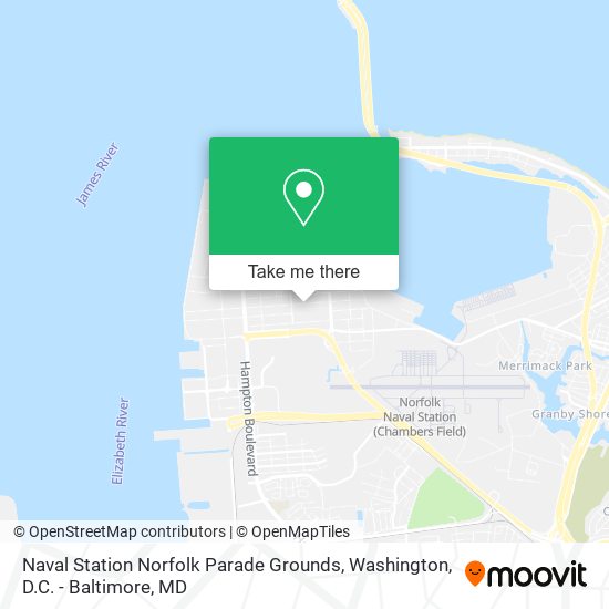Mapa de Naval Station Norfolk Parade Grounds
