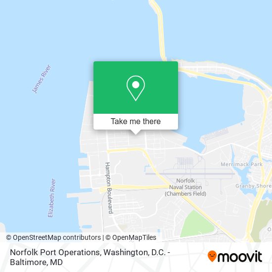 Mapa de Norfolk Port Operations