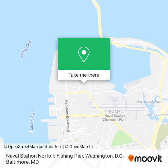 Mapa de Naval Station Norfolk Fishing Pier