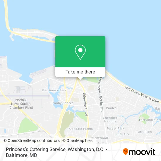 Princess's Catering Service map