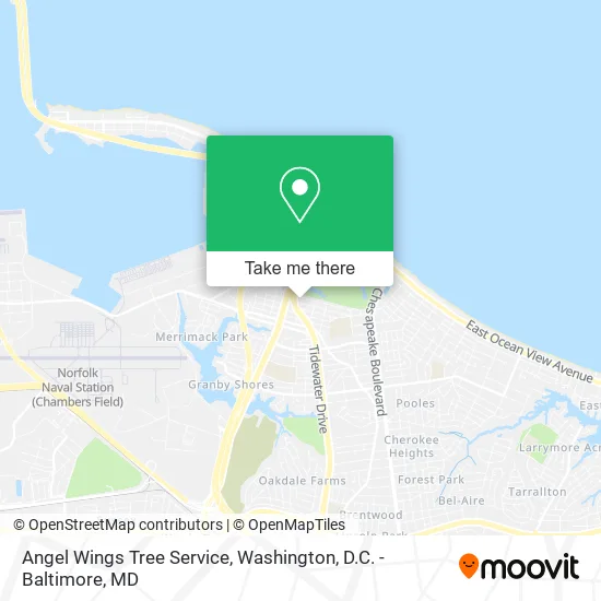 Angel Wings Tree Service map
