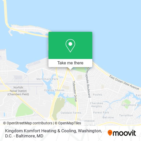 Kingdom Komfort Heating & Cooling map