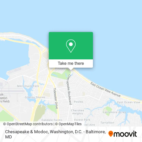 Chesapeake & Modoc map