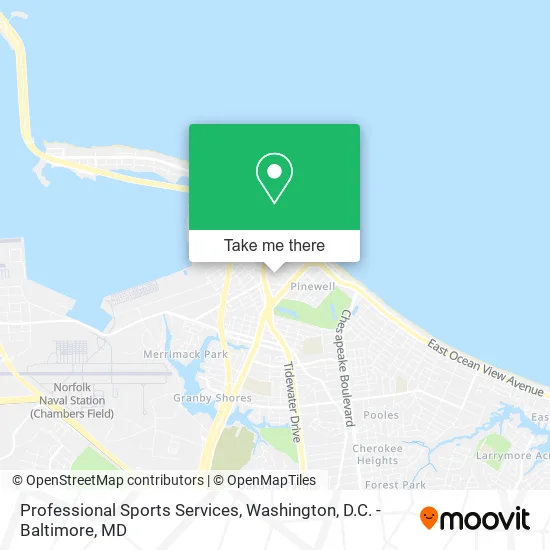Professional Sports Services map