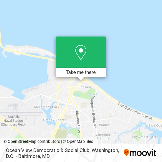 Ocean View Democratic & Social Club map
