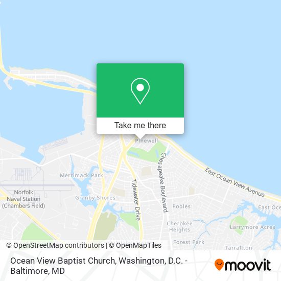 Ocean View Baptist Church map