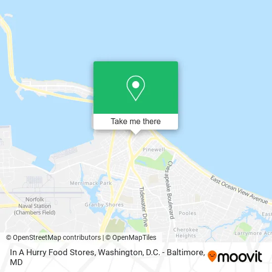 In A Hurry Food Stores map