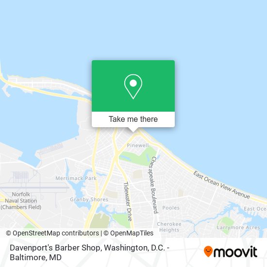 Davenport's Barber Shop map