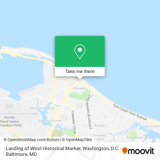 Landing of Wool Historical Marker map