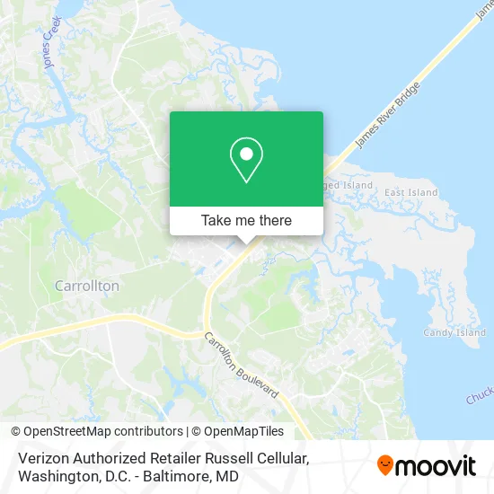Verizon Authorized Retailer Russell Cellular map