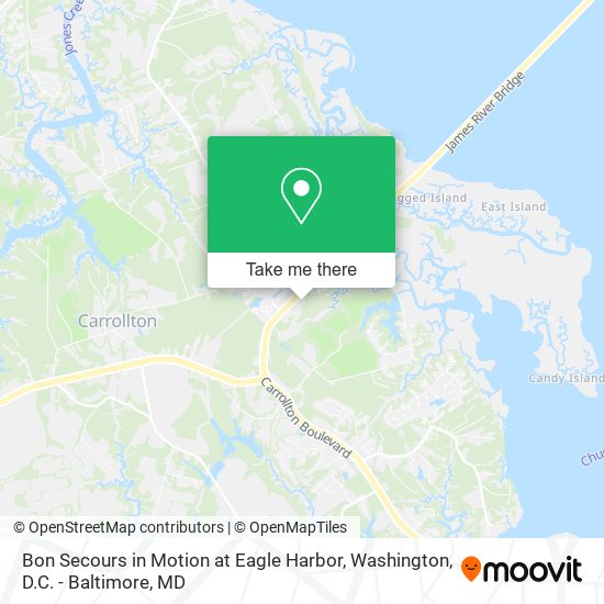 Bon Secours in Motion at Eagle Harbor map