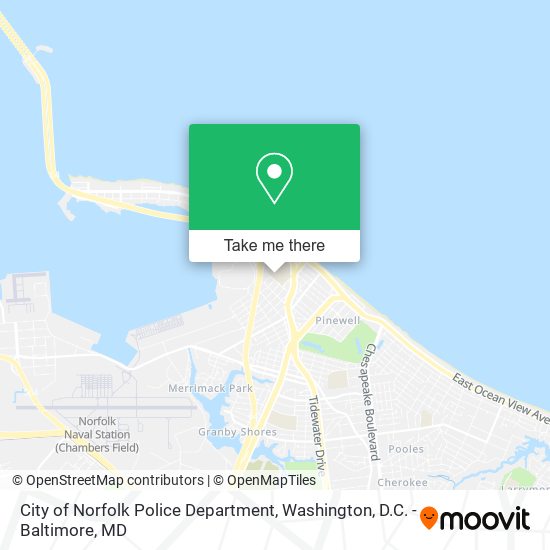 City of Norfolk Police Department map