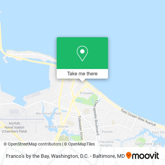 Franco's by the Bay map