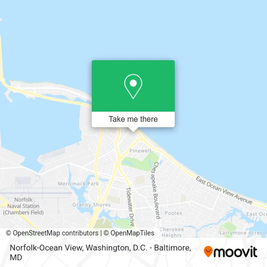 Mapa de Norfolk-Ocean View