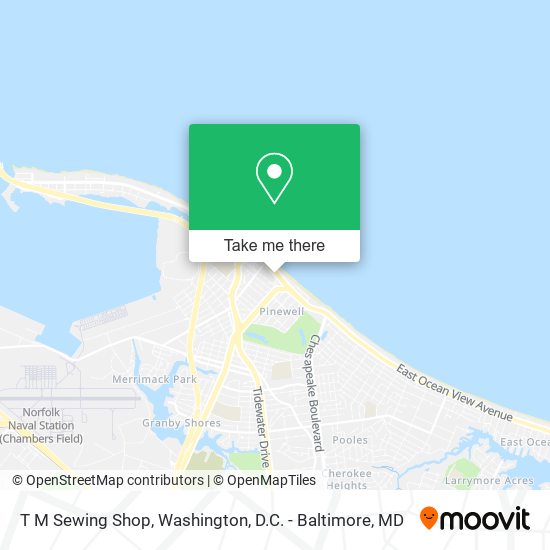 T M Sewing Shop map