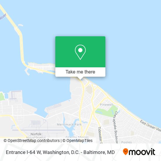 Entrance I-64 W map