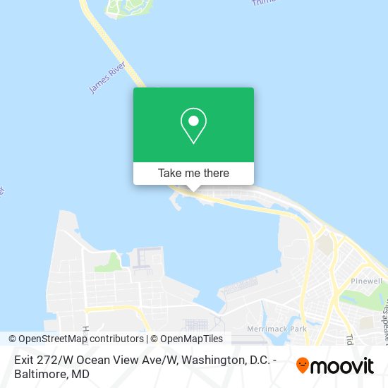 Exit 272/W Ocean View Ave/W map