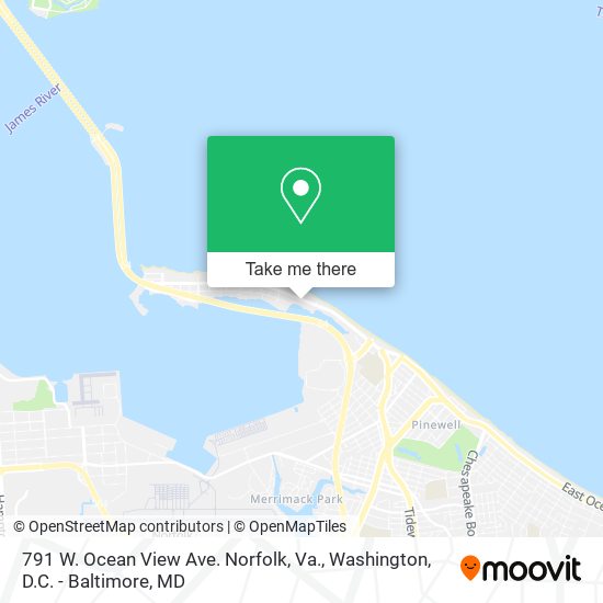 791 W. Ocean View Ave. Norfolk, Va. map