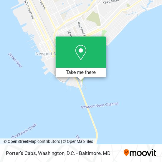 Porter's Cabs map