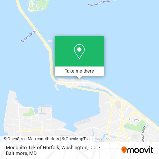 Mosquito Tek of Norfolk map