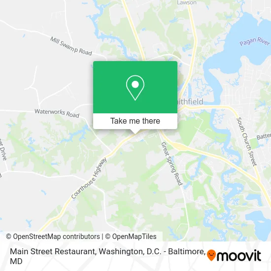 Main Street Restaurant map