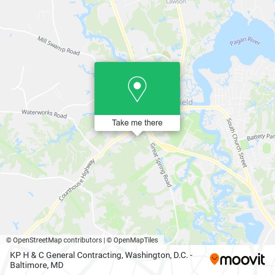KP H & C General Contracting map
