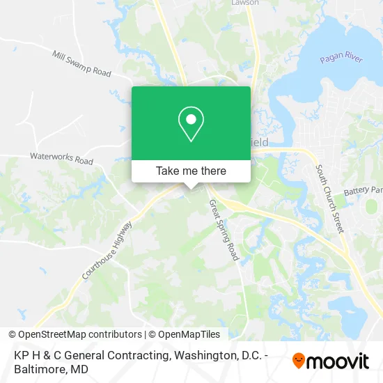 KP H & C General Contracting map
