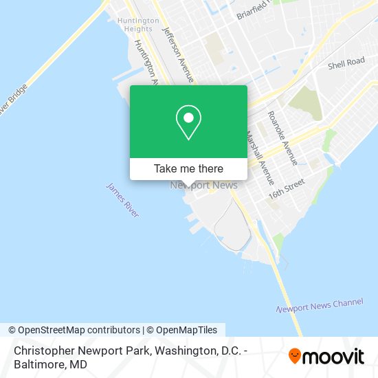 Christopher Newport Park map