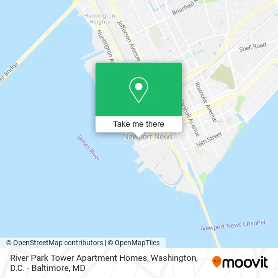 Mapa de River Park Tower Apartment Homes