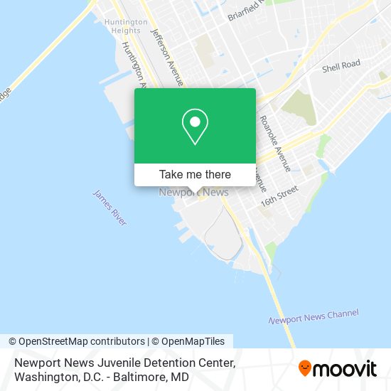 Newport News Juvenile Detention Center map
