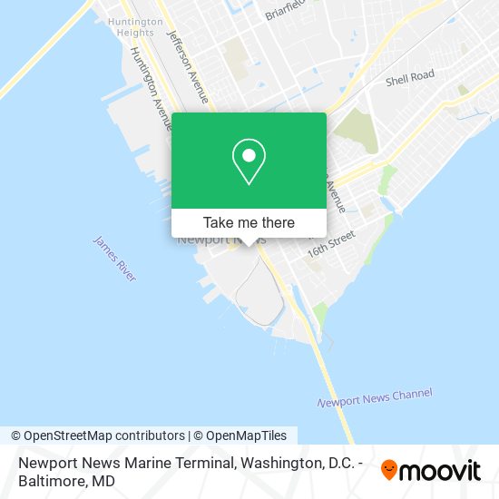 Newport News Marine Terminal map