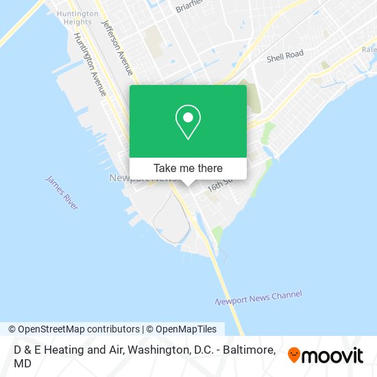 D & E Heating and Air map