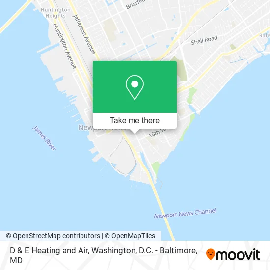 D & E Heating and Air map