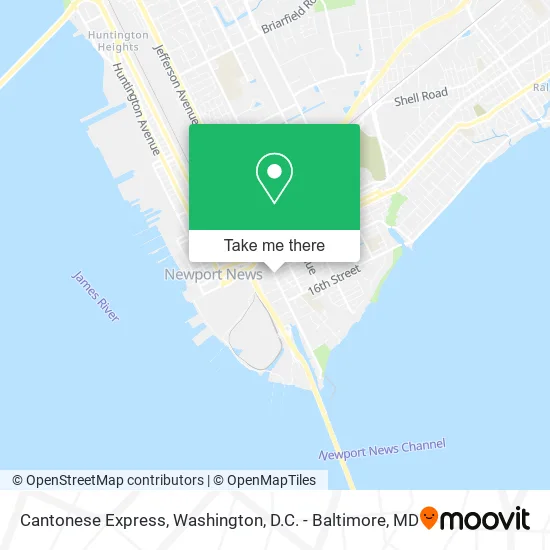 Cantonese Express map