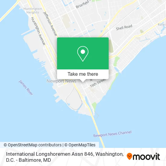 International Longshoremen Assn 846 map