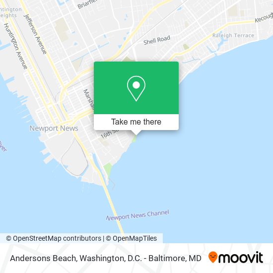 Mapa de Andersons Beach