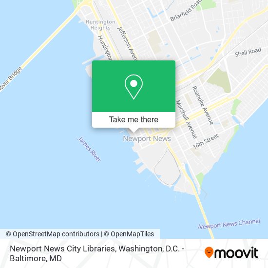 Mapa de Newport News City Libraries