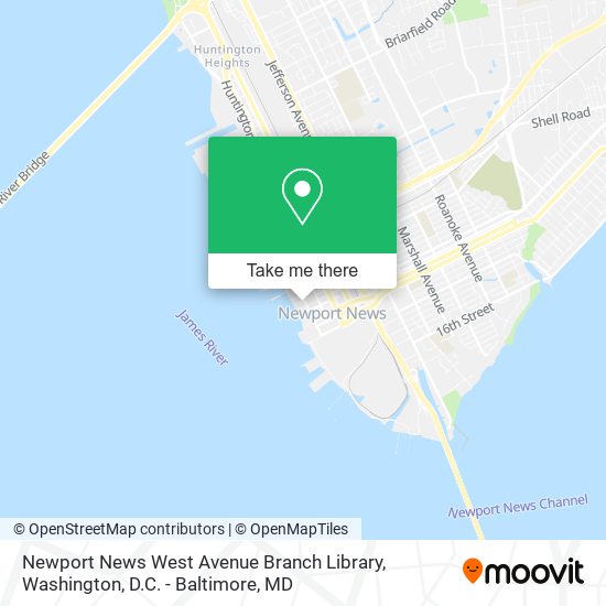 Mapa de Newport News West Avenue Branch Library